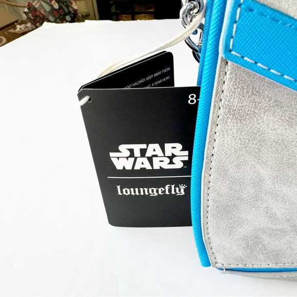 Loungefly Jango Fett Crossbody Bag Purse‎ Chain Strap Disney Star Wars New w Tag - Picture 5 of 11